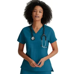 Grey's Anatomy Active Scrub Tops*+ Spandex Stretch Women's Bree Tuck-In Scrub Top