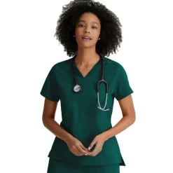 Grey's Anatomy Active Scrub Tops*+ Spandex Stretch Women's Bree Tuck-In Scrub Top