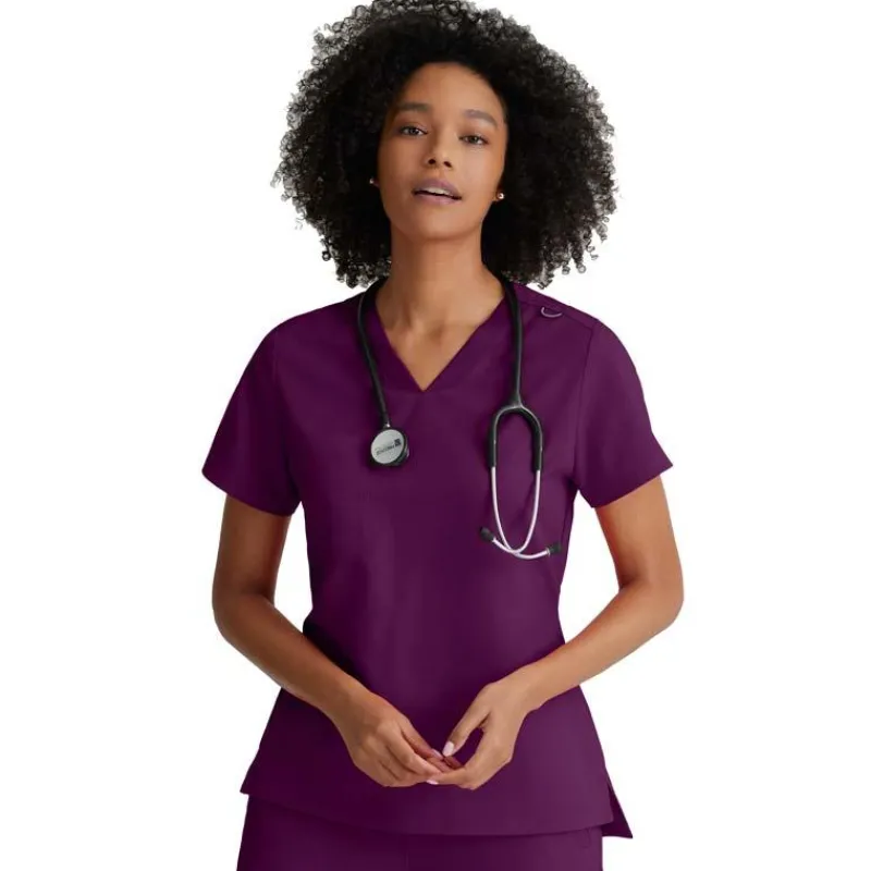 Grey's Anatomy Active Scrub Tops*+ Spandex Stretch Women's Bree Tuck-In Scrub Top