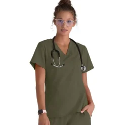 Grey's Anatomy Active Scrub Tops*+ Spandex Stretch Women's Bree Tuck-In Scrub Top