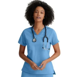 Grey's Anatomy Active Scrub Tops*+ Spandex Stretch Women's Bree Tuck-In Scrub Top