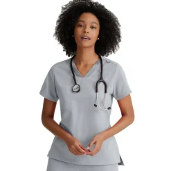 Grey's Anatomy Active Scrub Tops*+ Spandex Stretch Women's Bree Tuck-In Scrub Top