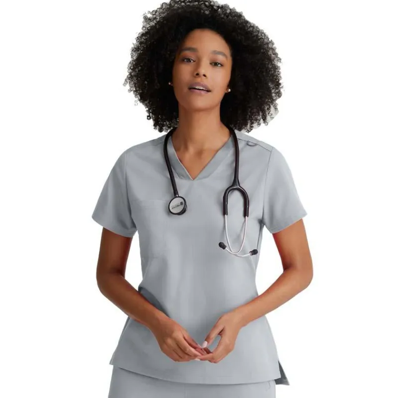 Grey's Anatomy Active Scrub Tops*+ Spandex Stretch Women's Bree Tuck-In Scrub Top