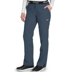 Grey's Anatomy Active Scrub Pants*Women's 3 Pocket Logo Waistband Scrub Pants-Petite