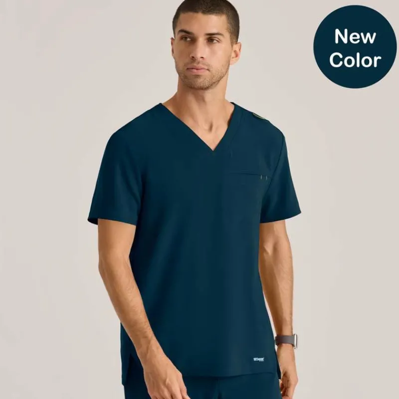 Grey's Anatomy Evolve Scrub Tops*Men's V-Neck Journey Scrub Top