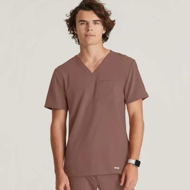 Grey's Anatomy Evolve Scrub Tops*Men's V-Neck Journey Scrub Top