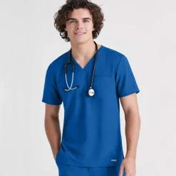 Grey's Anatomy Evolve Scrub Tops*Men's V-Neck Journey Scrub Top