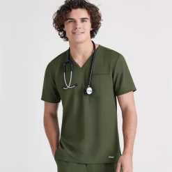 Grey's Anatomy Evolve Scrub Tops*Men's V-Neck Journey Scrub Top