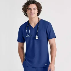 Grey's Anatomy Evolve Scrub Tops*Men's V-Neck Journey Scrub Top