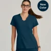 Grey's Anatomy Evolve Scrub Tops*Women's Banded V-Neck Scrub Top