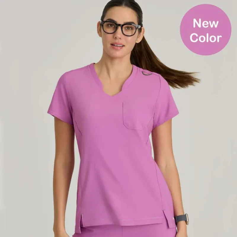 Grey's Anatomy Evolve Scrub Tops*Women's Banded V-Neck Scrub Top