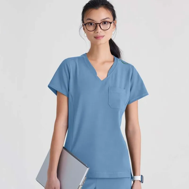 Grey's Anatomy Evolve Scrub Tops*Women's Banded V-Neck Scrub Top