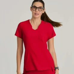 Grey's Anatomy Evolve Scrub Tops*Women's Banded V-Neck Scrub Top