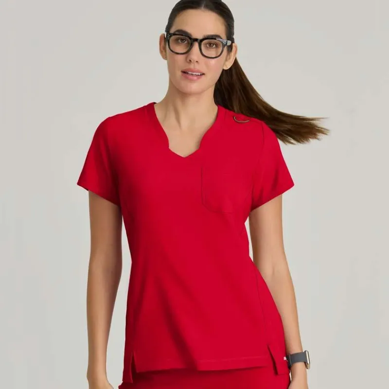 Grey's Anatomy Evolve Scrub Tops*Women's Banded V-Neck Scrub Top