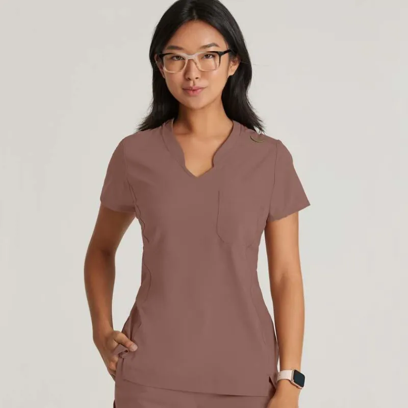 Grey's Anatomy Evolve Scrub Tops*Women's Banded V-Neck Scrub Top