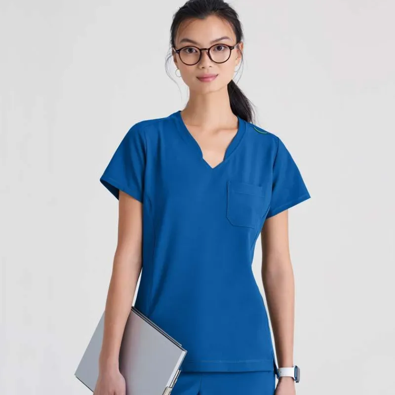 Grey's Anatomy Evolve Scrub Tops*Women's Banded V-Neck Scrub Top
