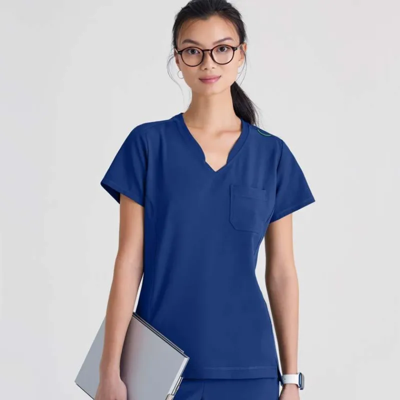 Grey's Anatomy Evolve Scrub Tops*Women's Banded V-Neck Scrub Top