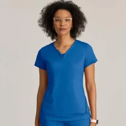 Grey's Anatomy Knits Scrub Tops*Grey's Anatomy Knit Stretch Women's Motivate Scrub Top