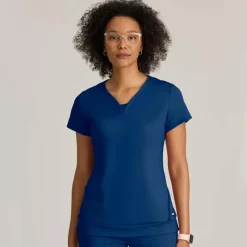 Grey's Anatomy Knits Scrub Tops*Grey's Anatomy Knit Stretch Women's Motivate Scrub Top