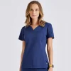 Grey's Anatomy Scrub Tops*+Spandex Stretch Women's Capri Tuck-In Scrub Top