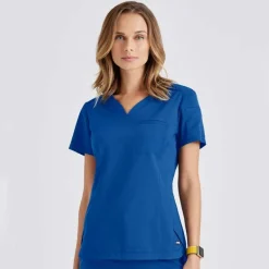 Grey's Anatomy Scrub Tops*+Spandex Stretch Women's Capri Tuck-In Scrub Top