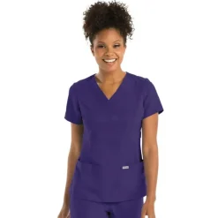 Grey's Anatomy Scrub Tops*Women's Junior Fit Mock Wrap Scrub Top