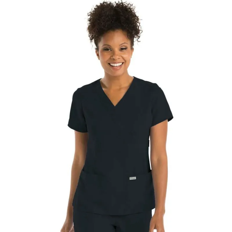 Grey's Anatomy Scrub Tops*Women's Junior Fit Mock Wrap Scrub Top