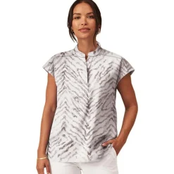 Healing Hands Quest Scrub Tops*Women's s Print Scrub Top Natures Reflection