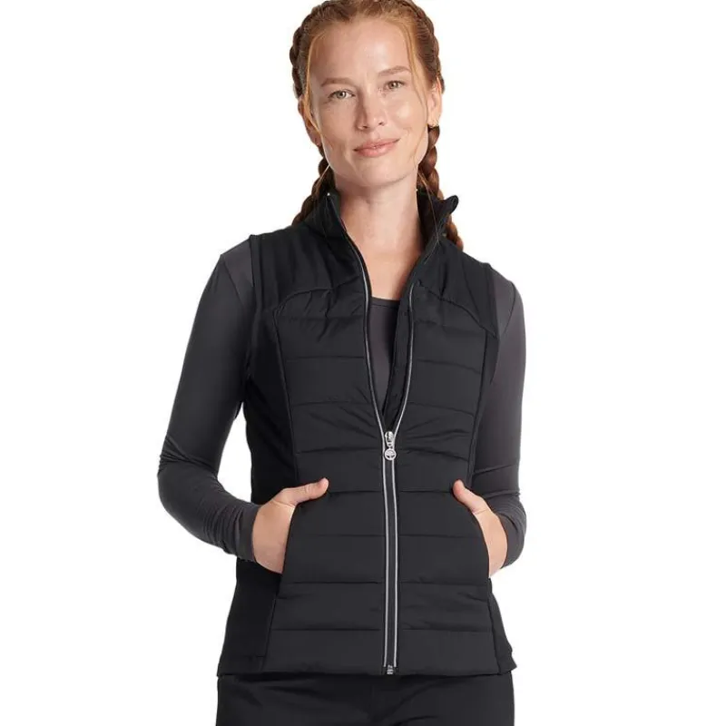 Healing Hands Lab Coats & Jackets*Women's Quilted Scrub Vest Black
