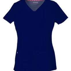 Heartsoul Scrub Tops*Women's Junior Fit Pitter-Pat Shaped V-Neck Scrub Top