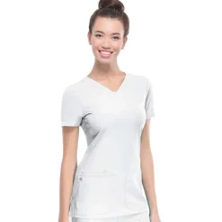 Heartsoul Scrub Tops*Women's Junior Fit Pitter-Pat Shaped V-Neck Scrub Top