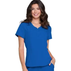 Heartsoul Scrub Tops*Women's Roxy Henley Neck Scrub Top