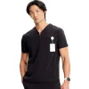 Infinity GNR8 Scrub Tops*Men's Partial Zip V-Neck Scrub Top