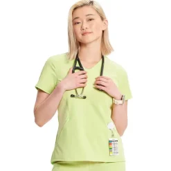 Infinity GNR8 Scrub Tops*Women's Curved V-Neck Scrub Top
