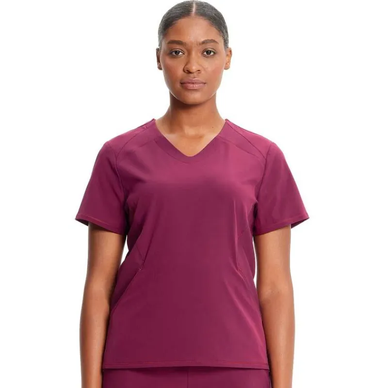 Infinity GNR8 Scrub Tops*Women's Curved V-Neck Scrub Top