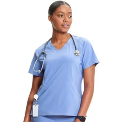 Infinity GNR8 Scrub Tops*Women's Curved V-Neck Scrub Top