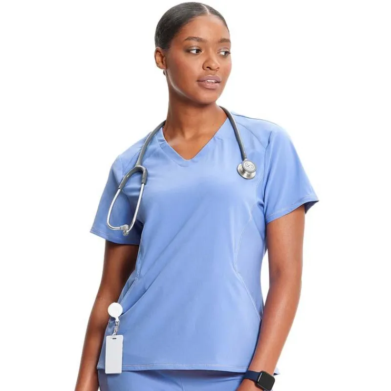 Infinity GNR8 Scrub Tops*Women's Curved V-Neck Scrub Top
