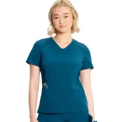 Infinity GNR8 Scrub Tops*Women's Curved V-Neck Scrub Top