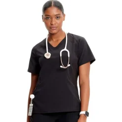 Infinity GNR8 Scrub Tops*Women's Curved V-Neck Scrub Top