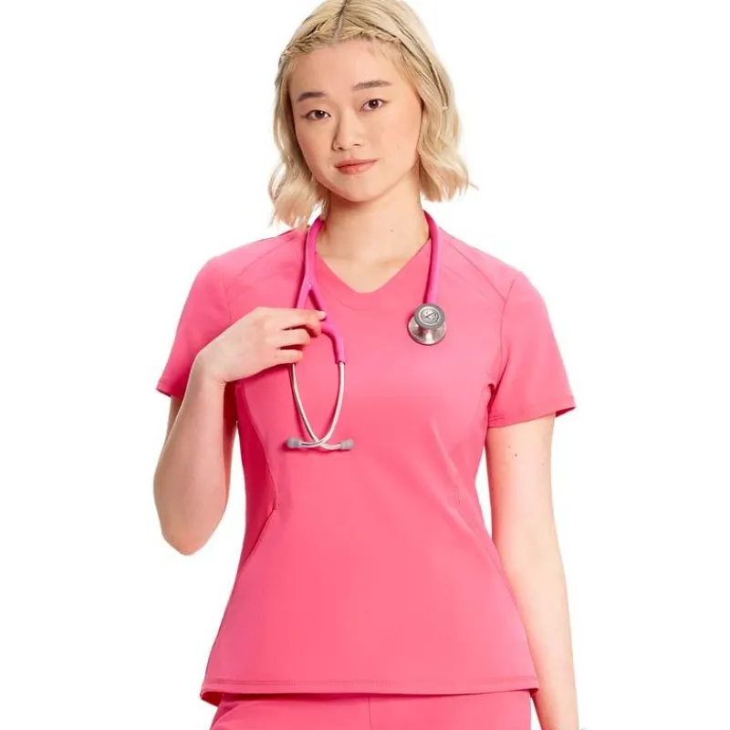 Infinity GNR8 Scrub Tops*Women's Curved V-Neck Scrub Top