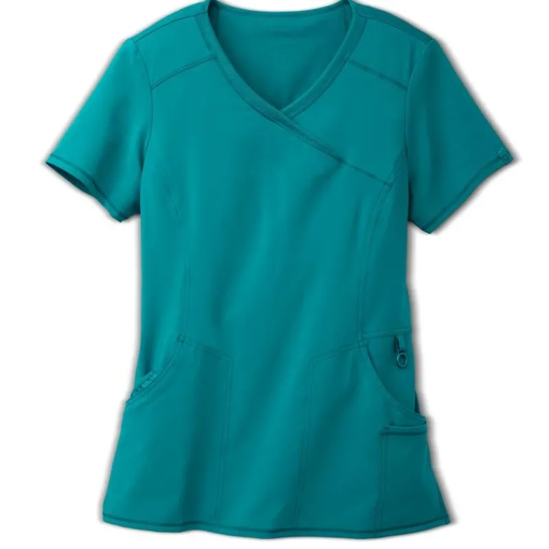 Infinity Scrub Tops*Women's Mock Wrap Scrub Top