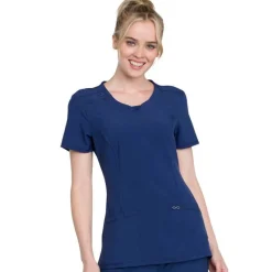 Infinity Scrub Tops*Women's Round Neck Scrub Top