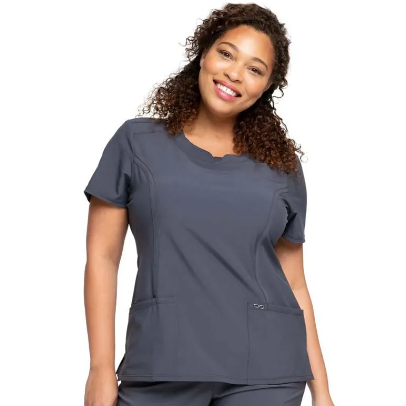 Infinity Scrub Tops*Women's Round Neck Scrub Top