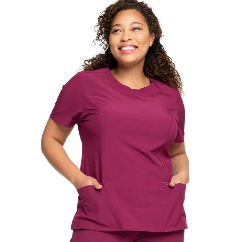 Infinity Scrub Tops*Women's Round Neck Scrub Top