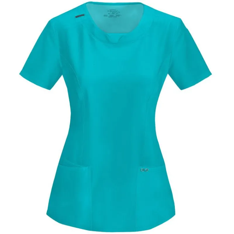 Infinity Scrub Tops*Women's Round Neck Scrub Top