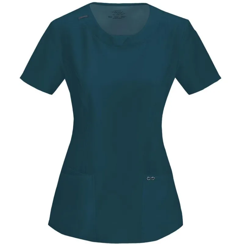 Infinity Scrub Tops*Women's Round Neck Scrub Top