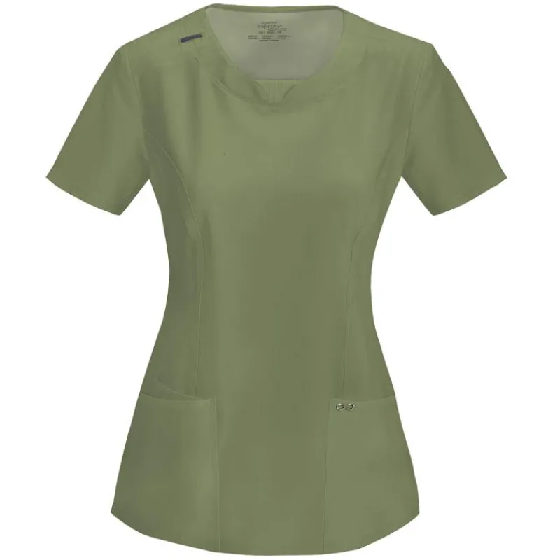 Infinity Scrub Tops*Women's Round Neck Scrub Top