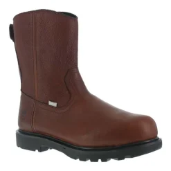 Iron Age Non-Steel Safety Toe | Wellington*Men's 10" Hauler Composite Toe Met Guard Wellinton Boot Brown