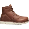 KEEN Utility Non-Slip Boots | Work Boots*Men's 6" San Jose Soft Toe Waterproof Work Boot Gingerbread/off White