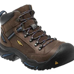 KEEN Utility Non-Slip Boots | Steel Toe*Men's Braddock Mid AL Waterproof Steel Toe Workboot Bison / Ensign Blue